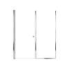LSDF607006C-PC Lyna 60-in x 70-in Pivot Shower Door And Fixed Panel With 1/4-in Clear Glass And Double-Sided Knob Handles, Polished Chrome