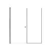 LSDF617006C-BS Lyna 61-in x 70-in Pivot Shower Door And Fixed Panel With 1/4-in Clear Glass And Double-Sided Knob Handles, Brushed Stainless