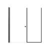 LSDF647006C-MB Lyna 64-in x 70-in Pivot Shower Door And Fixed Panel With 1/4-in Clear Glass And Double-Sided Knob Handles, Matte Black