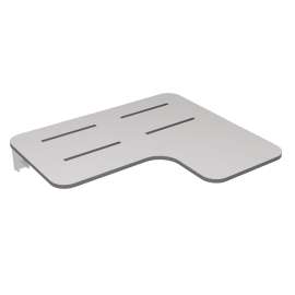 26 in. x 22.5 in. Left Hand L-Shaped Transfer Style Shower Seat, White