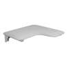 26 in. x 22.5 in. Left Hand L-Shaped Transfer Style Shower Seat with Naugahyde White Cushion, White
