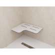 26 in. x 22.5 in. Right Hand L-Shaped Transfer Style Shower Seat, White