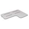 26 in. x 22.5 in. Left Hand L-Shaped Transfer Style Shower Seat, White