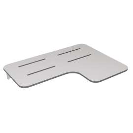26 in. x 22.5 in. Left Hand L-Shaped Transfer Style Shower Seat, White