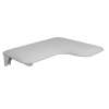 26 in. x 22.5 in. Left Hand L-Shaped Transfer Style Shower Seat with Naugahyde White Cushion, White