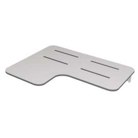 26 in. x 22.5 in. Right Hand L-Shaped Transfer Style Shower Seat, White