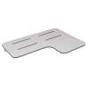 26 in. x 22.5 in. Left Hand L-Shaped Transfer Style Shower Seat, White