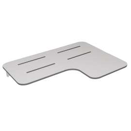 26 in. x 22.5 in. Left Hand L-Shaped Transfer Style Shower Seat, White