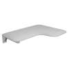 26 in. x 22.5 in. Left Hand L-Shaped Transfer Style Shower Seat with Naugahyde White Cushion, White