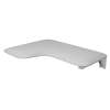 26 in. x 22.5 in. Right Hand L-Shaped Transfer Style Shower Seat with Naugahyde White Cushion, White
