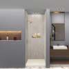 LWK363696-185 Lusso 36-in x 36-in x 96-in Glue to Wall 3-Piece Shower Wall Kit, Creme Carmel