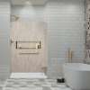 LWK483672-185 Lusso 48-in x 36-in x 72-in Glue to Wall 3-Piece Shower Wall Kit, Creme Carmel