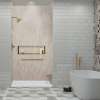 LWK483696-185 Lusso 48-in x 36-in x 96-in Glue to Wall 3-Piece Shower Wall Kit, Creme Carmel