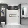 LWK603672-181 Lusso 60-in x 36-in x 72-in Glue to Wall 3-Piece Shower Wall Kit, Palladio White
