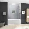 LWK603672-186 Lusso 60-in x 36-in x 72-in Glue to Wall 3-Piece Shower Wall Kit, Glacier Grey
