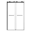 OBPT488008C-MB Olenna 48-in x 80-in Bypass Shower Door With 5/16-in Clear Glass And Riley Handles, Matte Black