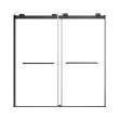 OBPT606208C-MB Olenna 60-in x 62-in Bypass Shower Door With 5/16-in Clear Glass And Riley Handles, Matte Black