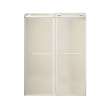 OBPT608009GP-BS Olenna 60-in x 80-in Bypass Shower Door With 11/32-in Golden Sparkling Glass And Riley Handles, Brushed Stainless
