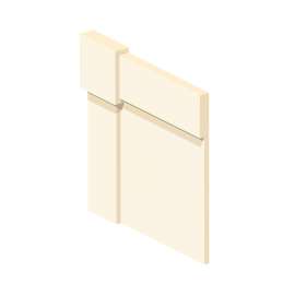EOWTK966-02 .25-in x 2-in x 96-in Trim Kit, Cameo/Biscuit