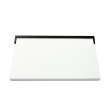 Preston flip-up fold-down ADA compliant padded shower seat in white and matte black, 26 in. W x 15 in. D, by Transolid, PPS1526UP-01MB
