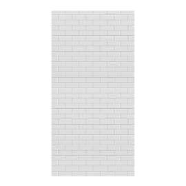 Prodigy 48-in x 96-in Glue to Wall Wall Panel, White (Glossy 3-in x 8-in Subway Tile Pattern), PW4896-131