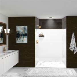 PWK603672-531 Prodigy 60-in x 36-in x 72-in Shower Wall Kit, White Horizontal Tile