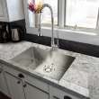 25-in x 17-in x 10-in 18-Gauge Single Bowl Rimless Stainless Steel Kitchen Sink, RSB251710