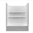 Transolid Ravena 60 x 30 in. SMC Alcove Tub and Shower Kit, Left-Hand Drain, White, RTSK6030L-31