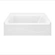 Transolid Ravena 60 x 32 x 17 in. SMC Alcove Bathtub, Left-Hand Drain, White, RTTR6032L-31