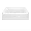 Transolid Ravena 60 x 32 x 17 in. SMC Alcove Bathtub, Right-Hand Drain, White, RTTR6032R-31