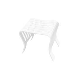 17.5-in Stand-Alone Solid Surface Slatted Shower Seat, White, SASC171417-01