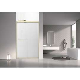 SBP487808F-CB Stratford 48-in x 78-in Bypass Shower Door With 5/16-in Full Frost Glass And Round Tube Handles, Champagne Bronze