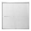 SBP606008F-BS Stratford 60-in x 60-in Bypass Shower Door With 5/16-in Full Frost Glass And Round Tube Handles, Brushed Stainless