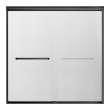 SBP606008F-MB Stratford 60-in x 60-in Bypass Shower Door With 5/16-in Full Frost Glass And Round Tube Handles, Matte Black