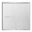 SBP606008F-PC Stratford 60-in x 60-in Bypass Shower Door With 5/16-in Full Frost Glass And Round Tube Handles, Polished Chrome