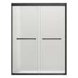 SBP607808C-MB Stratford 60-in x 78-in Bypass Shower Door With 5/16-in Clear Glass And Round Tube Handles, Matte Black