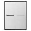 SBP607808F-MB Stratford 60-in x 78-in Bypass Shower Door With 5/16-in Full Frost Glass And Round Tube Handles, Matte Black