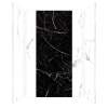 Transolid TWKE603696-SKI01HBKI03H Titan Eco 60-in x 36-in x 96-in 3-Piece Shower Wall Kit, White Caruso/Black Caruso (Honed)