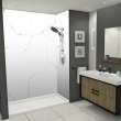 Transolid TWK604896C-KI01G Titan 60-in x 48-in x 96-in 4-Piece Shower Wall Kit, White Caruso (Glossy)