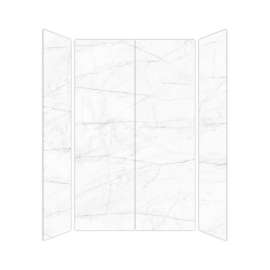 Transolid TWK603696C-KI58H Titan 60-in x 36-in x 96-in 4-Piece Shower Wall Kit, Summit (Honed)