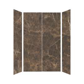 Transolid TWK603696C-KI82H Titan 60-in x 36-in x 96-in 4-Piece Shower Wall Kit, Sahara (Honed)