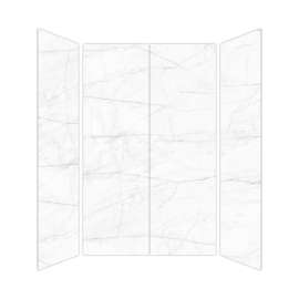 Transolid TWK604896C-KI58H Titan 60-in x 48-in x 96-in 4-Piece Shower Wall Kit, Summit (Honed)
