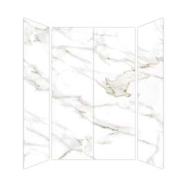 Transolid TWK604896C-KI80H Titan 60-in x 48-in x 96-in 4-Piece Shower Wall Kit, Summit Gold (Honed)