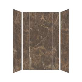 Transolid TWKEC603696-KI82H Titan Eco 60-in x 36-in x 96-in 3-Piece Shower Wall Kit, Sahara (Honed)