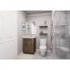24-in x 21-in x 35-in Ready to Assemble Shaker Vanity Combo Base Cabinet With Two Drawers on Right, Tan Wood