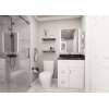 33-in x 21-in x 35-in Ready to Assemble Shaker Vanity Combo Base Cabinet With Two Drawers on Left, White