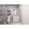 30-in x 18-in x 31-in Ready To Assemble Shaker Single Door with Two Left-Side Drawers Vanity Base Cabinet, White