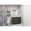 42-in x 21-in x 35-in Ready To Assemble Shaker Vanity Combo Base Cabinet With Double Drawer Stack, Green