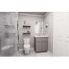 27-in x 21-in x 35-in Ready to Assemble Slim Shaker Double Door Single Drawer Front Vanity Sink Base Cabinet, Light Grey