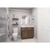 36-in x 21-in x 35-in Ready to Assemble Slim Shaker Double Door Double Drawer Front Vanity Sink Base Cabinet, Tan Wood